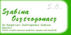 szabina osztrogonacz business card